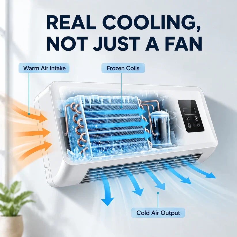 🔥Limited-Time Offer🔥evanlumeon™ Advanced Smart Climate Technology & Cooling System | Ductless Portable Air Conditioner—No Window Needed