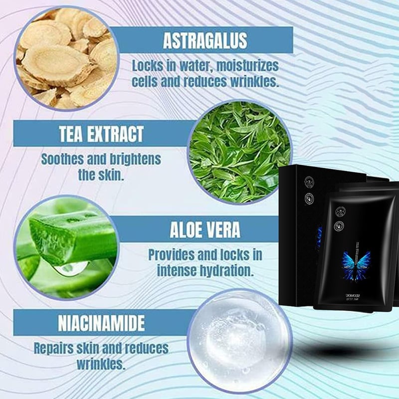 🛒🛍️✨50% OFF Hot Sale🏷️EvanLumeon® Freezing Mask, 5 Pairs, for Facial Nourishment🌱 and Wrinkle Removal Water Butterfly