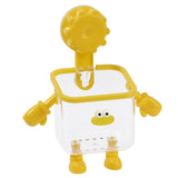 Toothbrush holder, wall-mounted, no-drill, suction cup, high-end multi-functional transparent plastic storage box for bathroom use.