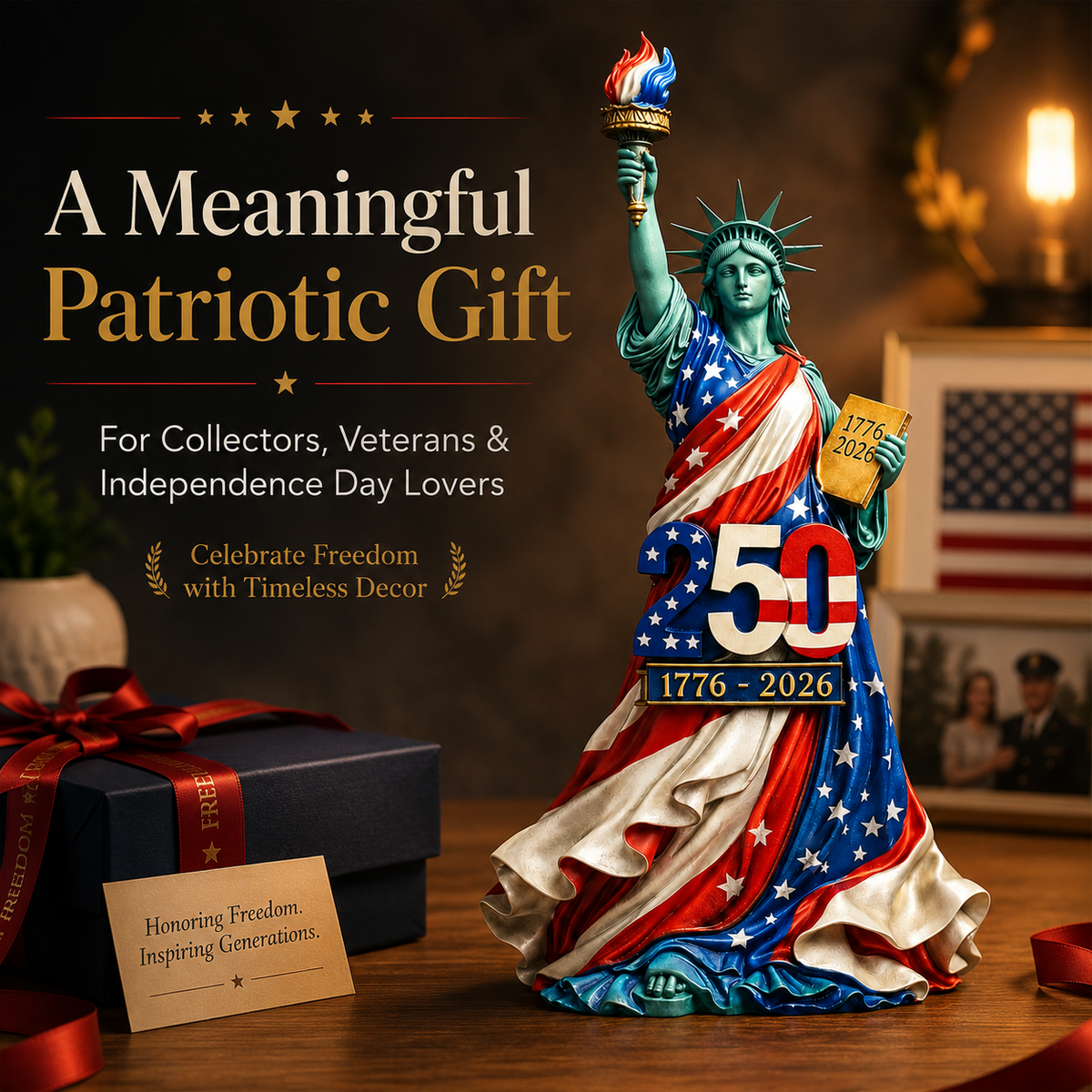 Handmade USA 250th Anniversary Statue of Liberty Figurine