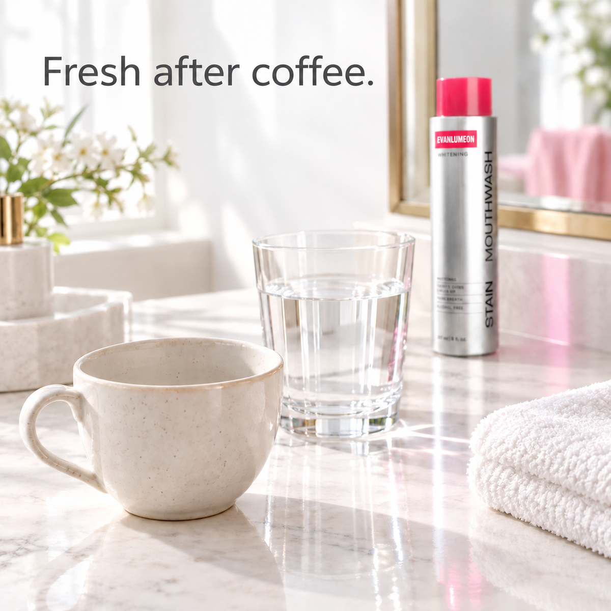 Evanlumeon® Stain Whitening Mouthwash 237 mL | Fresh Breath & Brighter Smile