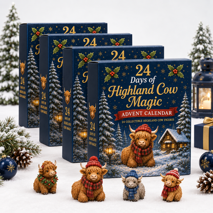 🎅Christmas Sale 49%24 Days of Highland Cow Advent Calendar
