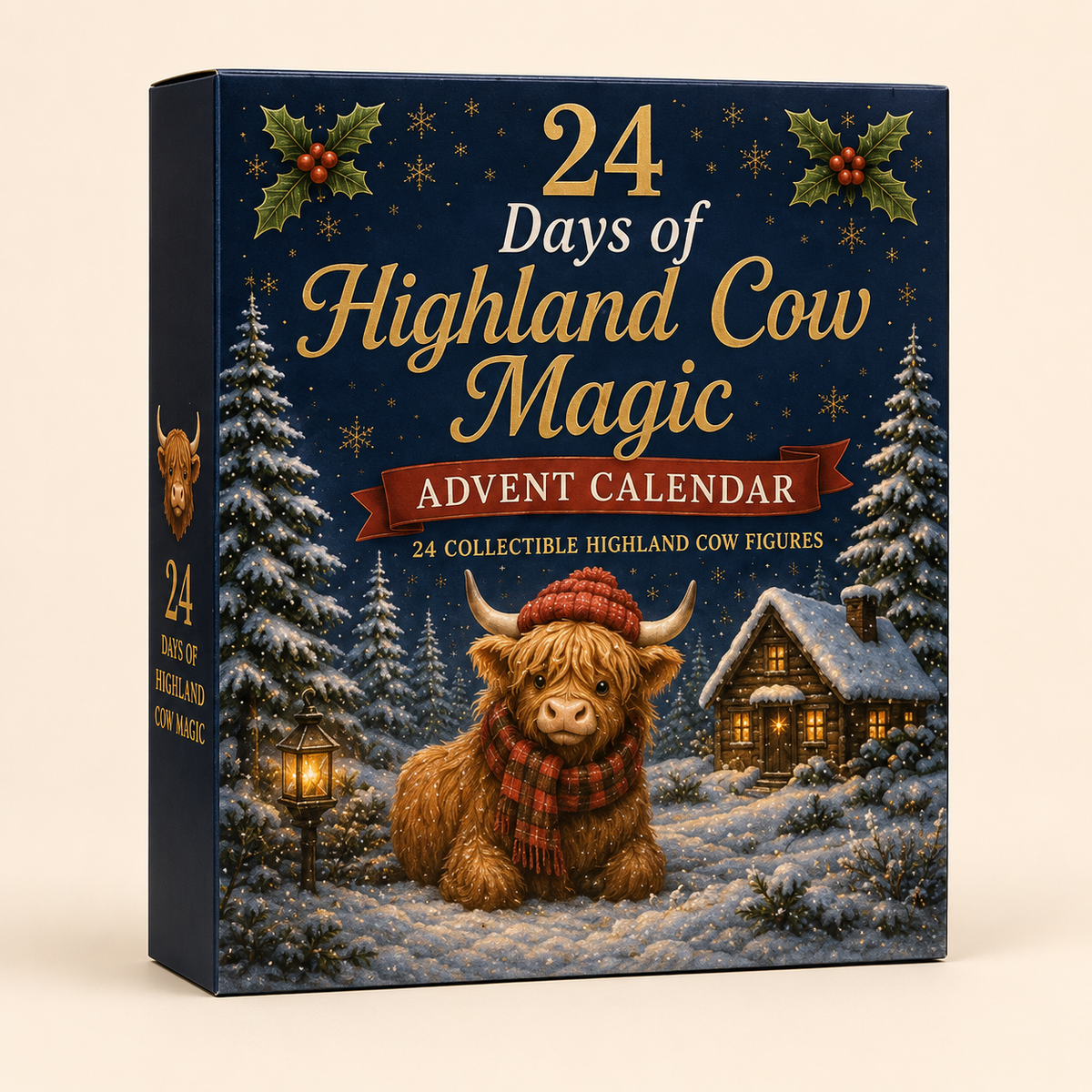 Front of the 24 Days of Highland Cow Magic Advent Calendar box