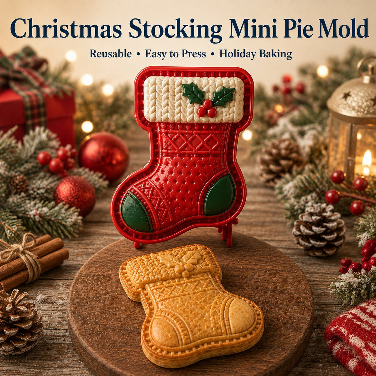 Christmas Stocking Mini Pie Mold
