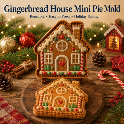 Gingerbread House Christmas Mini Pie Mold