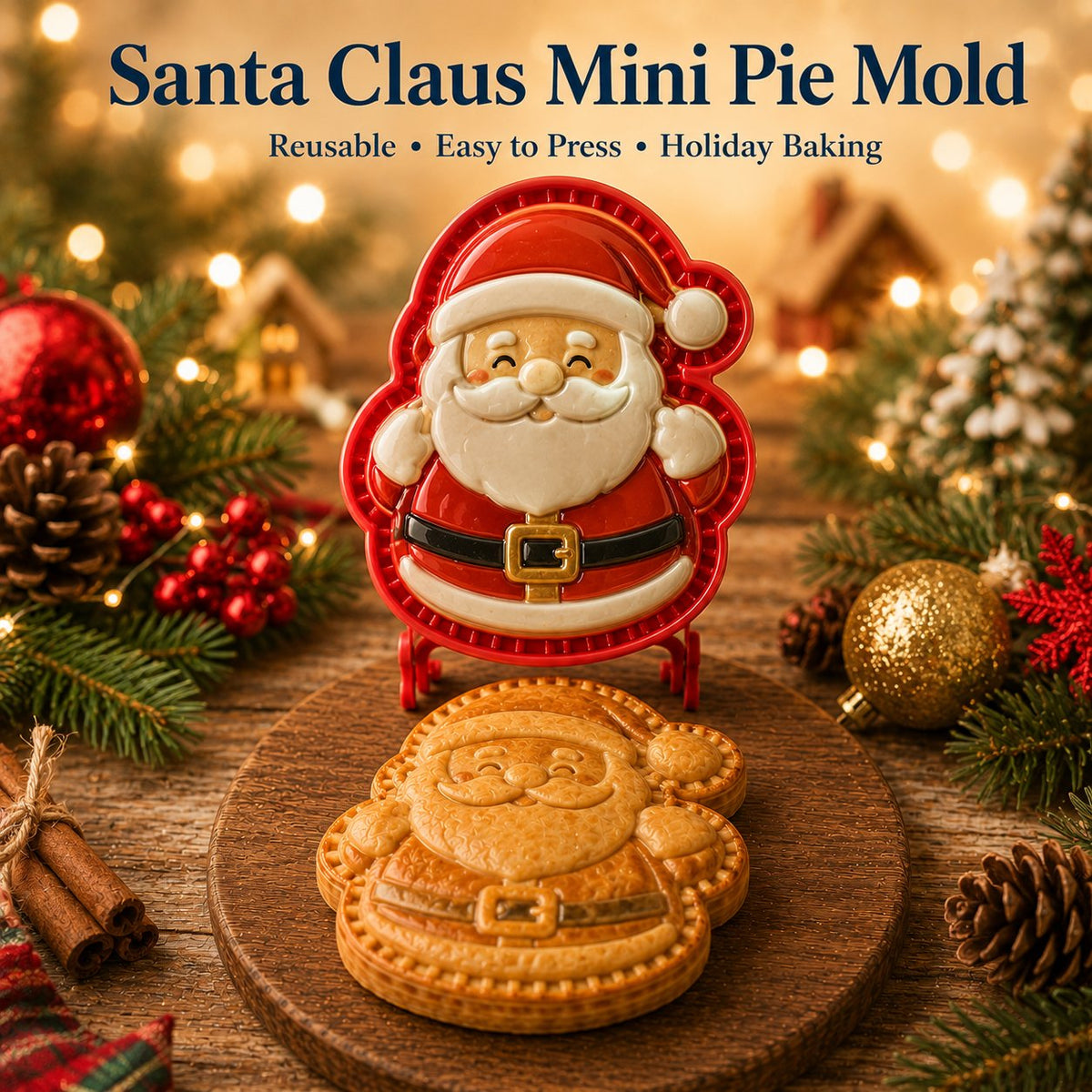 Santa Claus Christmas Mini Pie Mold