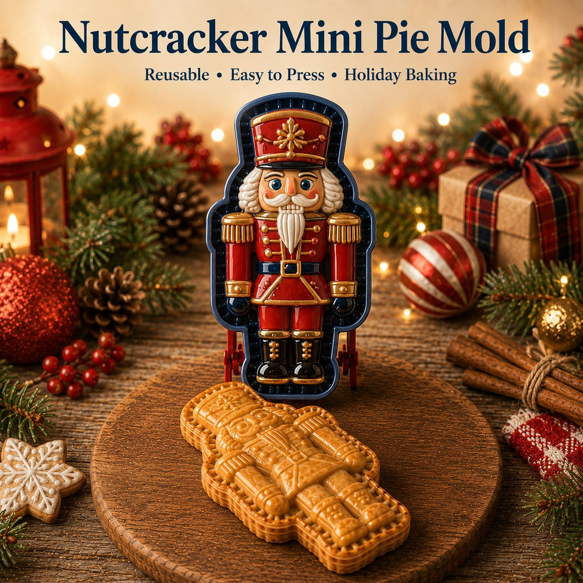 Nutcracker Christmas Mini Pie Mold